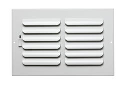 14 x 6 in. 1-Way Stamped Steel Curved Blade Ceiling & Sidewall Register in White