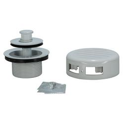 Brass Push-Pull Drain in White