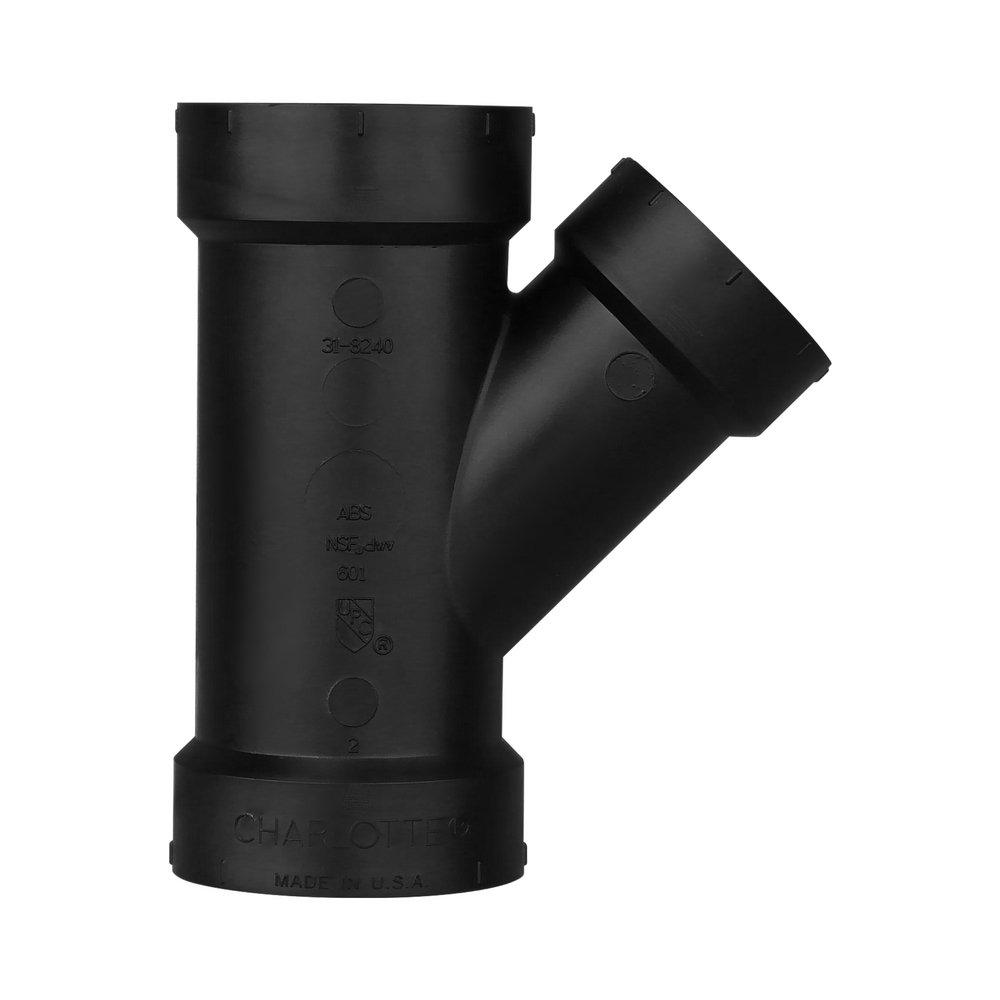 Black ABS DWV Wye 
