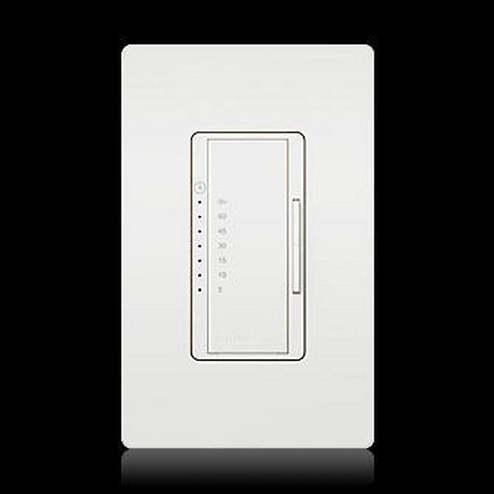 Lutron Electronics White Single Pole Timer 