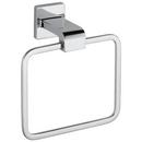 Rectangular Closed Towel Ring in Polished Chrome