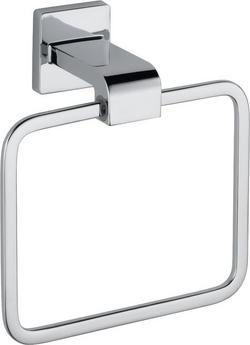 Rectangular Closed Towel Ring in Polished Chrome