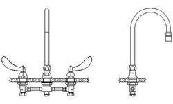 Two Handle Kitchen Faucet in Chrome