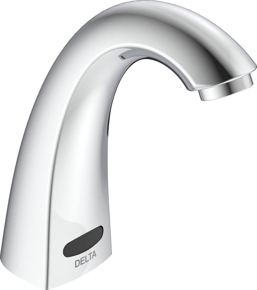 Delta Faucet Chrome 0.5 gpm 1-Hole Single Supply Electronic Bathroom Faucet with Hi-Rise Spout 
