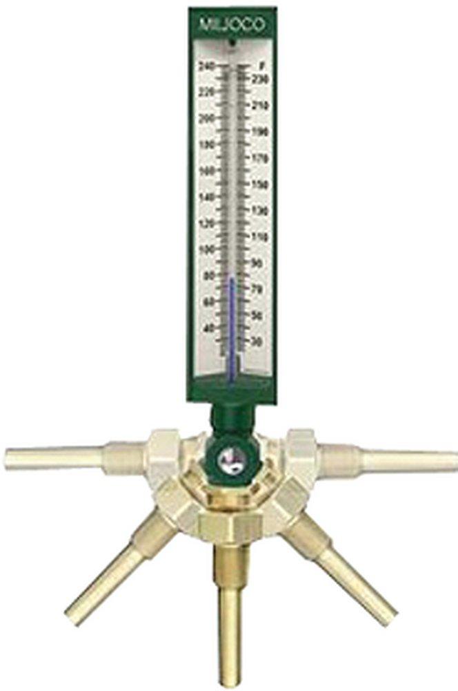 Miljoco Black Industrial Gass Thermometer 