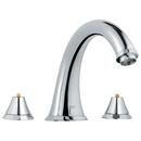 3-Hole Double-Handle Roman Tub Faucet Deckmount in Starlight Polished Chrome