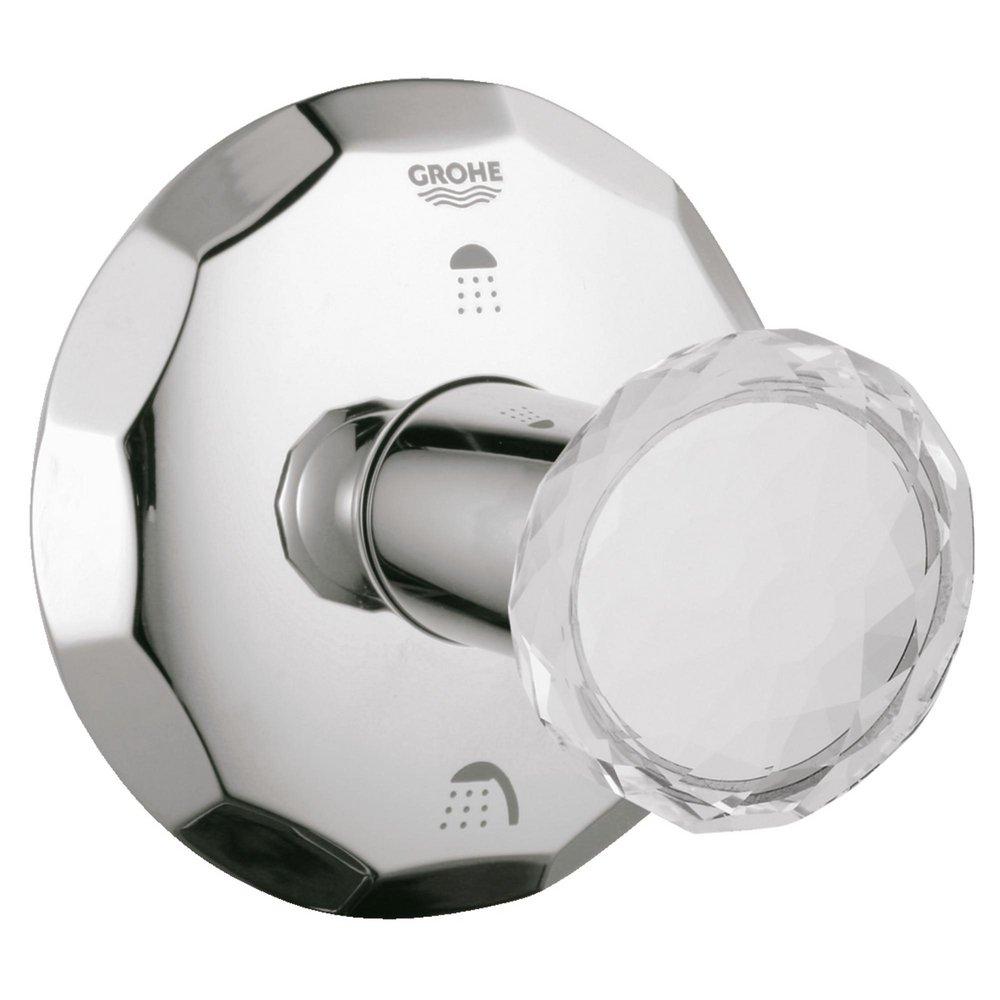 GROHE Chrome 3-Way Diverter Trim with Round Handle 