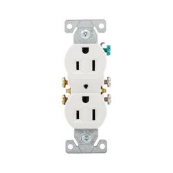 15A 125V White Duplex Receptacle