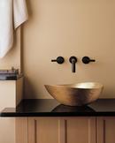 16-1/4 x 11-1/4 in. Oval Vessel Mount Bathroom Sink in Golden Bronze