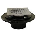 Jones Stephens Polished Brass 2 in. IPS Cast Iron Drain with 4 in. Adjustable Square Strainer 