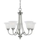 Thomas Lighting Satin Pewter 26 in. 100W 5-Light Chandelier 