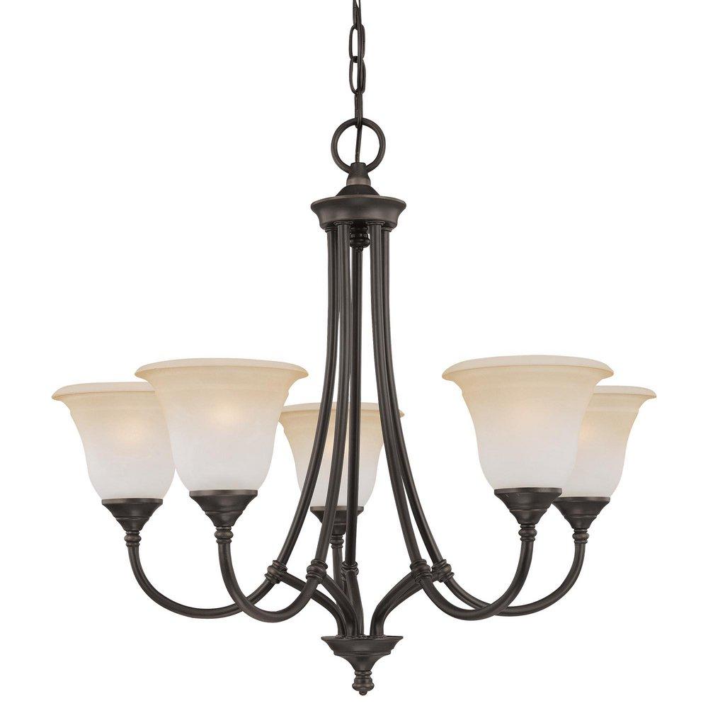 Thomas Lighting Aged Bronze 26 in. 100W 5-Light Chandelier 