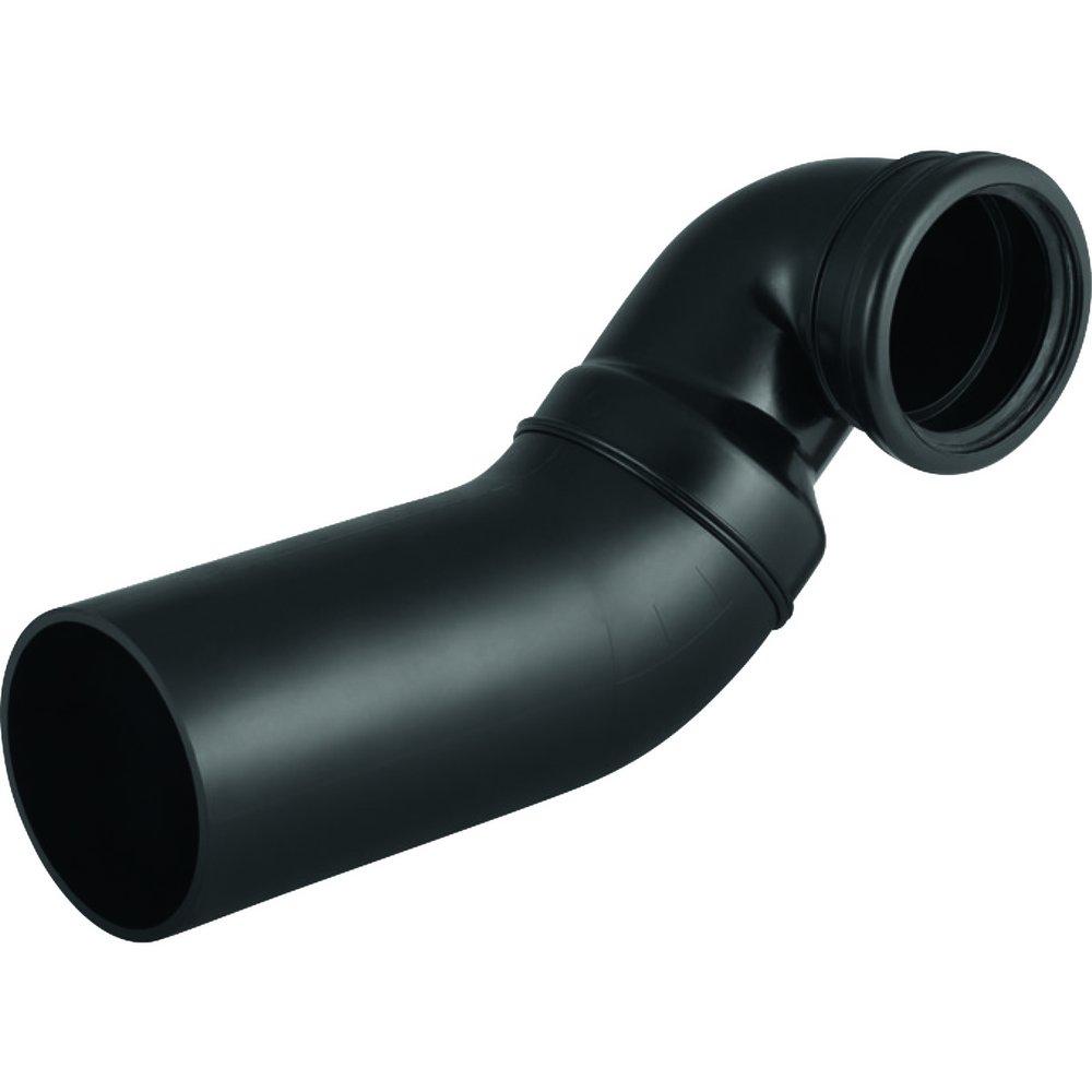 Geberit Black HDPE Connector for Right-Hand Horizontal Drain Connections 