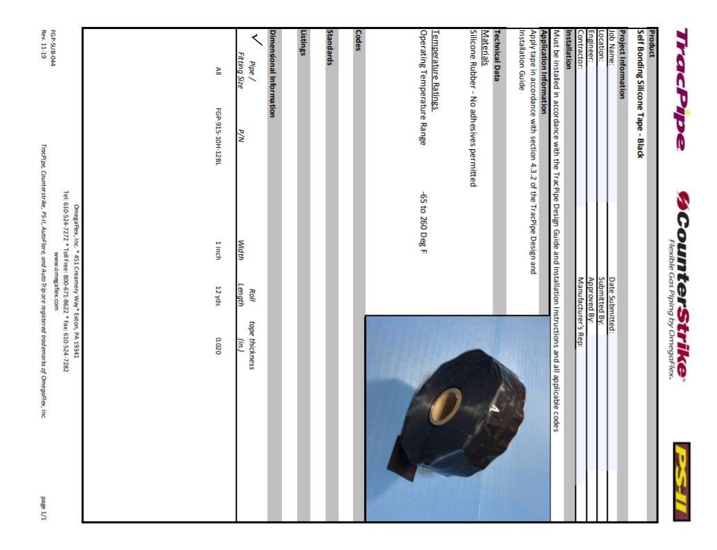 Omega Flex Tape in Black 