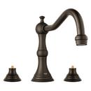 13.2 gpm 3-Hole Deckmount Roman Tub Filler Faucet with Double-Handle in Antique Bronze