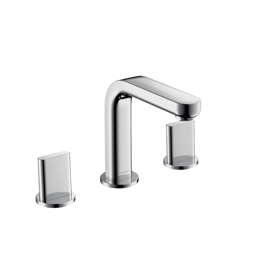 Hansgrohe Polished Chrome Two Handle Widespread Bathroom Sink Faucet 