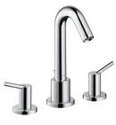 3-Hole Roman Tub Filler Faucet with Double Lever Handle in Polished Chrome