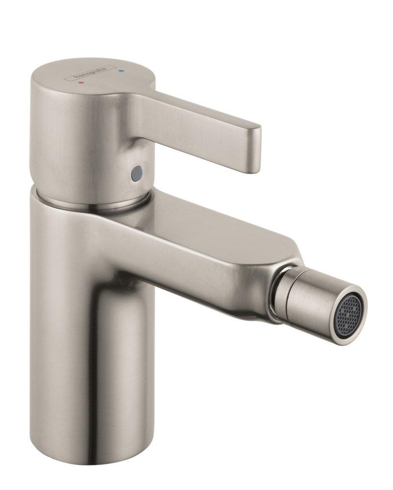 Hansgrohe Brushed Nickel 2.2 gpm 1-Hole Bidet Faucet with Single Lever Handle 