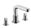 5.8 gpm 3-Hole Roman Tub Set Trim with Double Full Handle in Polished Chrome