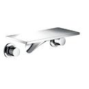 3-Hole Lavatory Faucet Trim with Double Knob Handle in Polished Chrome