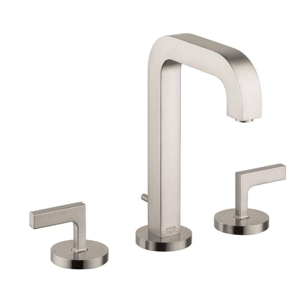 AXOR Brushed Nickel Two Handle Widespread Bathroom Sink Faucet 
