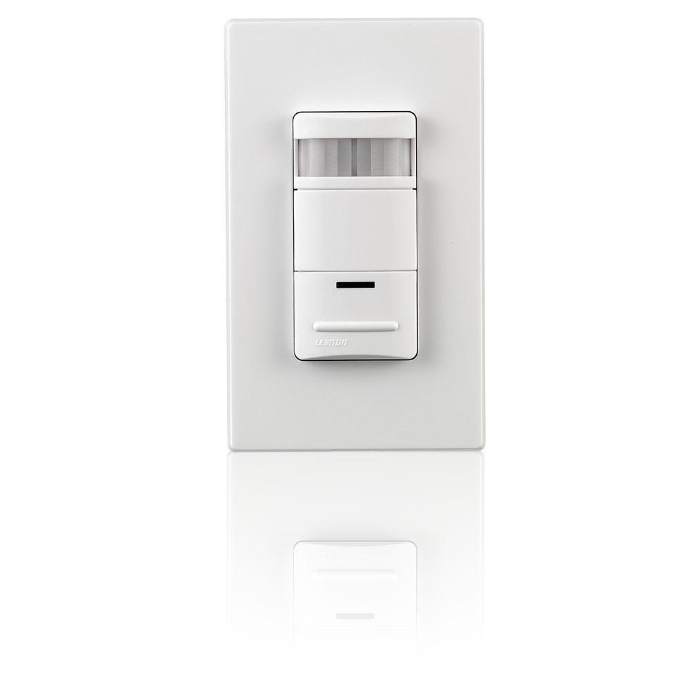 LEVITON White Occupancy Wall Sensor with LED Light 