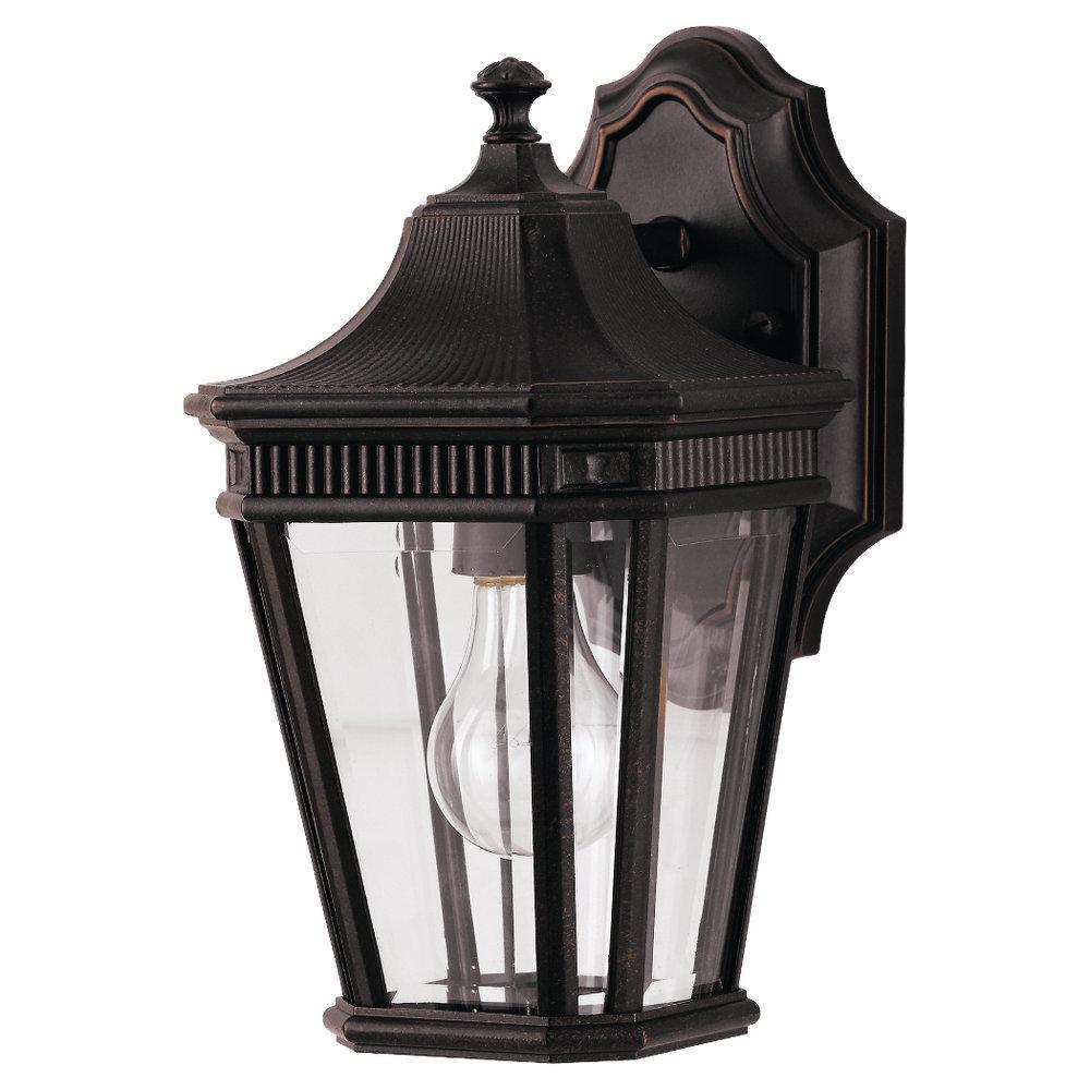 Visual Comfort & Co. Generation Lighting Grecian Bronze 6-1/2 in. 100W 1-Light Medium E-26 Incandescent Wall Lantern 