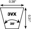 Jason Industrial 3/8 X 5/16 COGGED Dp EDGE V-BELT 