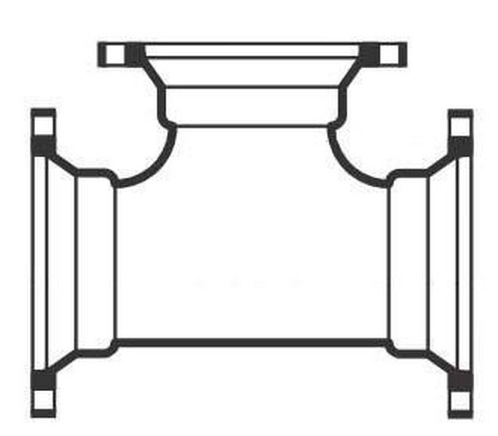 Mechanical Joint Ductile Iron C153 Short Body  Reducing Tee (Less Accessories) 