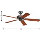 Progress Lighting Antique Bronze 52 in. 5-Blade Ceiling Fan 