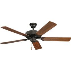 52 in. 5-Blade Indoor Ceiling Fan with 3-Speed Reversible Motor and Blades in Antique Bronze