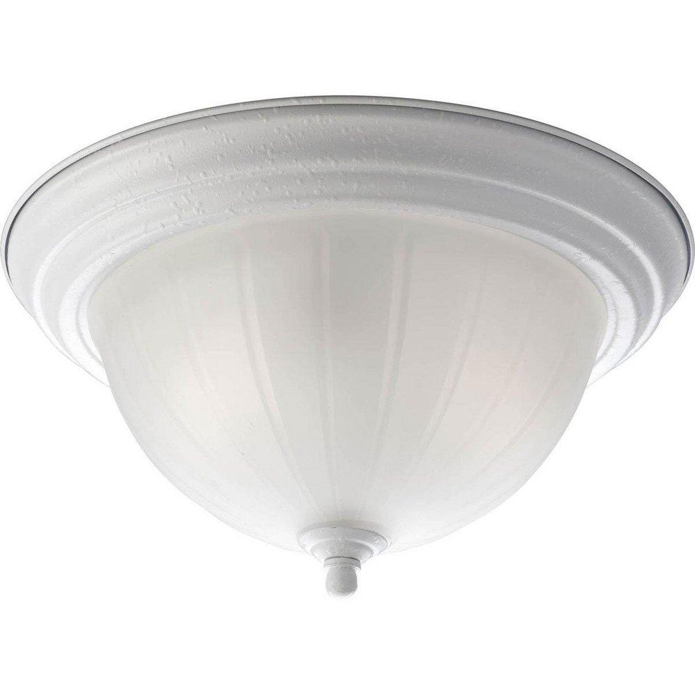 Progress Lighting White 75W 2-Light 120V Flushmount Ceiling Fixture 
