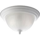 Progress Lighting White 75W 2-Light 120V Flushmount Ceiling Fixture 