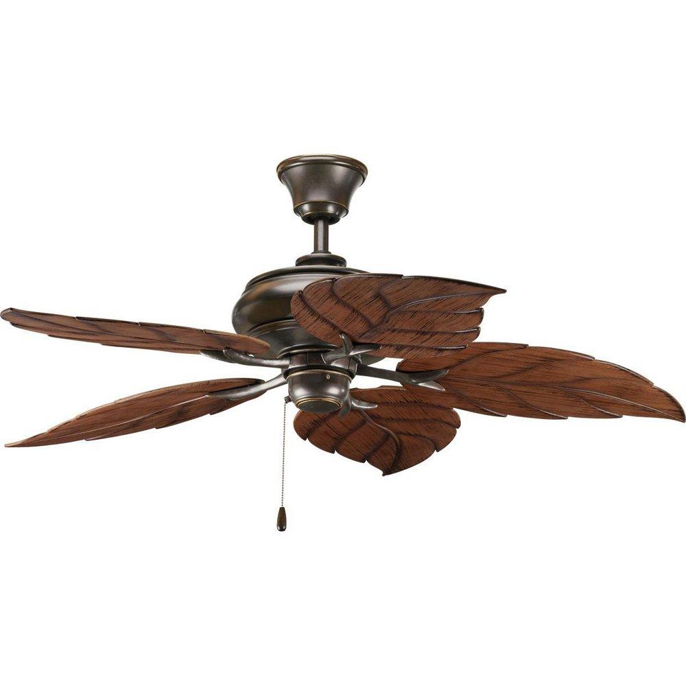 Progress Lighting Antique Bronze 52in. 5-Blade Indoor/Outdoor Ceiling Fan 