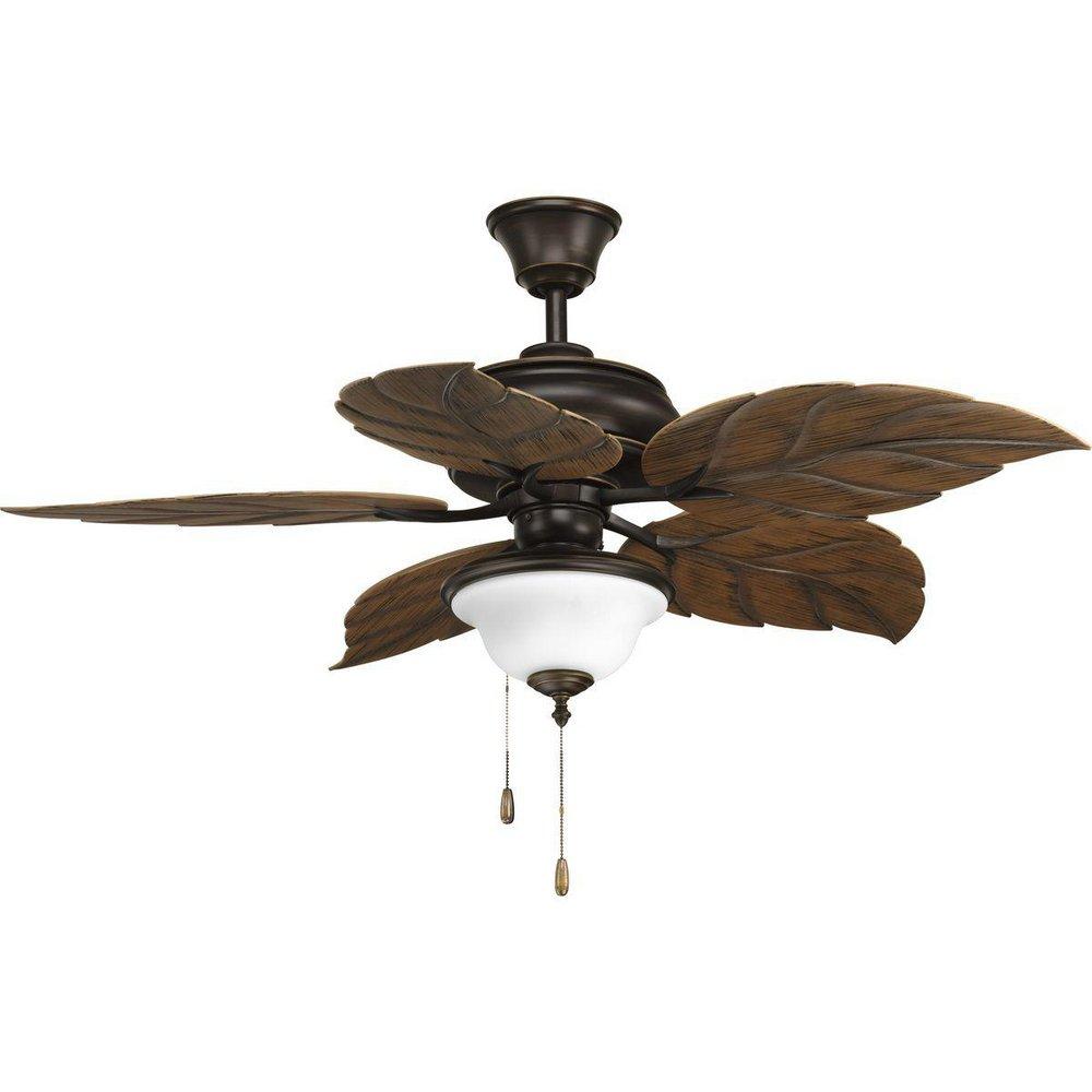 Progress Lighting Antique Bronze 52in. 5-Blade Indoor/Outdoor Ceiling Fan 