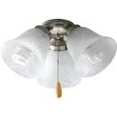 60W 3-Light Medium Fan Light Kit in Brushed Nickel