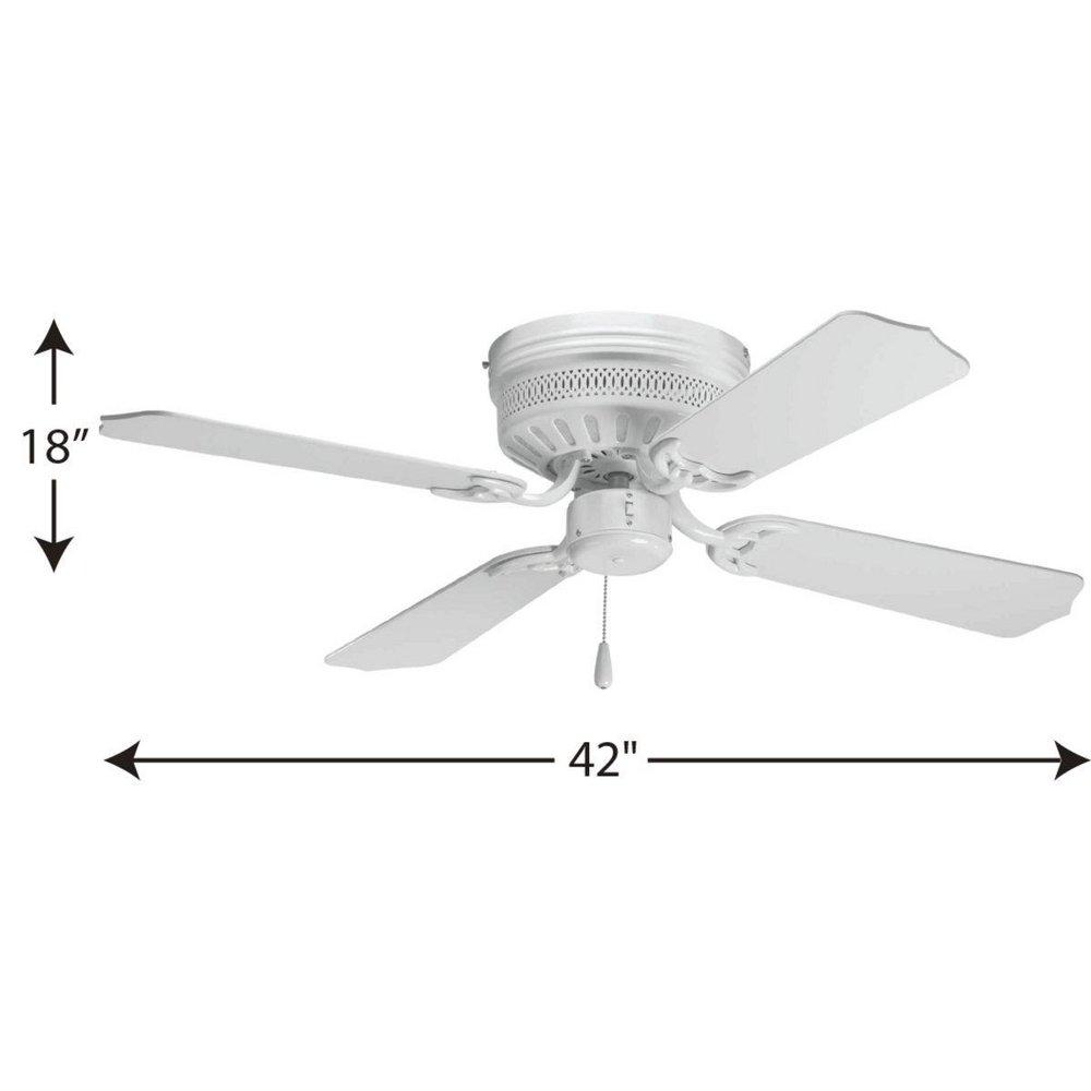 Progress Lighting White 42 in. 4-Blade Ceiling Fan 