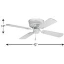Progress Lighting White 42 in. 4-Blade Ceiling Fan 