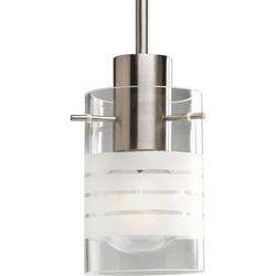 100W 1-Light Medium Pendant in Brushed Nickel