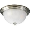 60W 3-Light 120V Flushmount Ceiling Fixture in Brushed Nickel