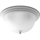 Progress Lighting White 60W 3-Light 120V Flushmount Ceiling Fixture 
