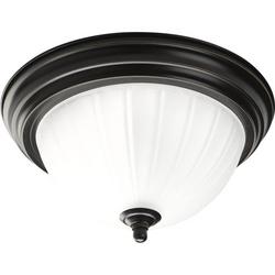 75W 1-Light Medium Flush in Antique Bronze
