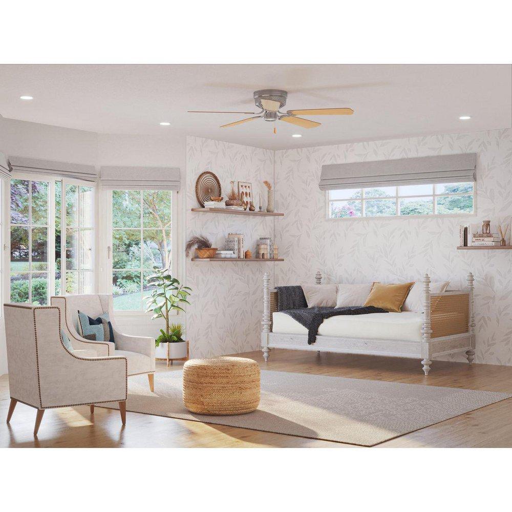 Progress Lighting Brushed Nickel 52 in. 5-Blade Ceiling Fan 