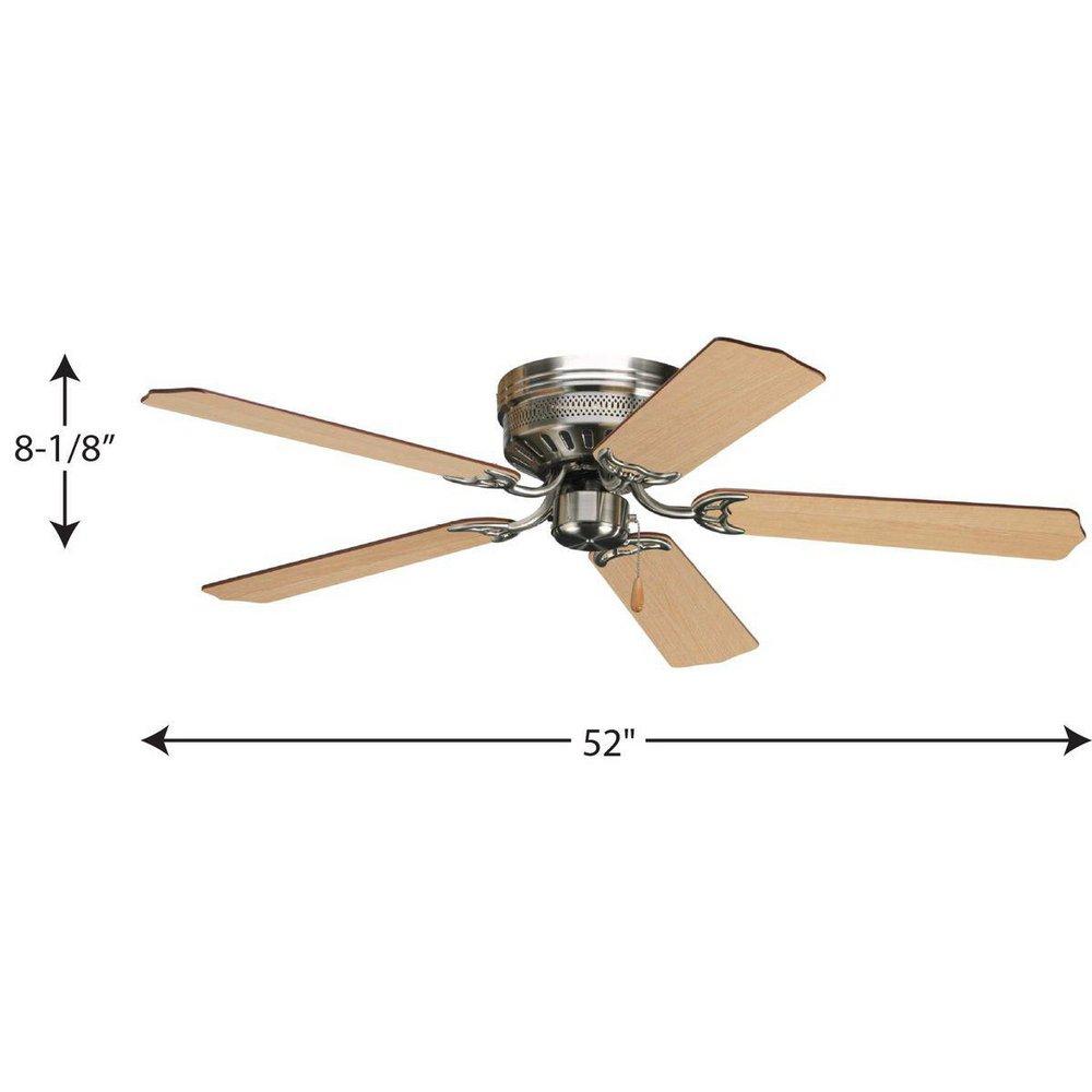 Progress Lighting Brushed Nickel 52 in. 5-Blade Ceiling Fan 
