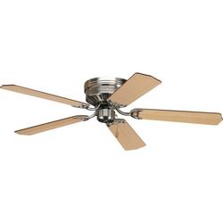 52 in. 5-Blade Hugger Ceiling Fan in Brushed Nickel