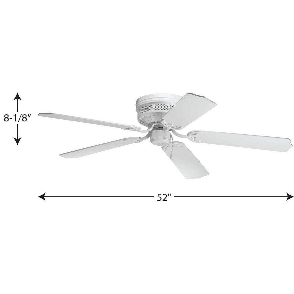 Progress Lighting White 52 in. 5-Blade Ceiling Fan 
