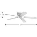 Progress Lighting White 52 in. 5-Blade Ceiling Fan 