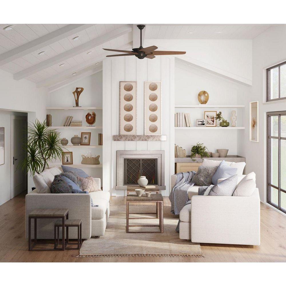 Progress Lighting White 52 in. 5-Blade Ceiling Fan 