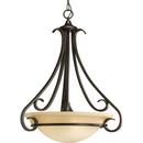 100W 3-Light Inverted Pendant in Forged Bronze