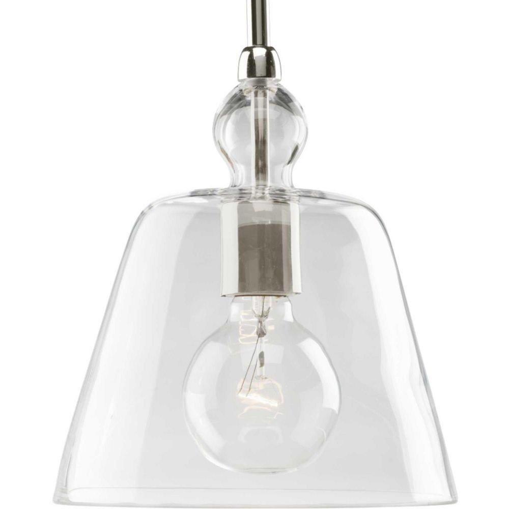 Progress Lighting Polished Nickel 45-1/5 in. 1-Light Mini Pendant 